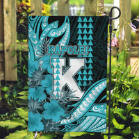 Hawaii Kapolei High School Garden Flag Tribal Tattoo With Hibiscus Flowers
