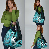 Hawaii Kapolei High School Grocery Bag Tribal Tattoo With Hibiscus Flowers LT05 - Polynesian Pride