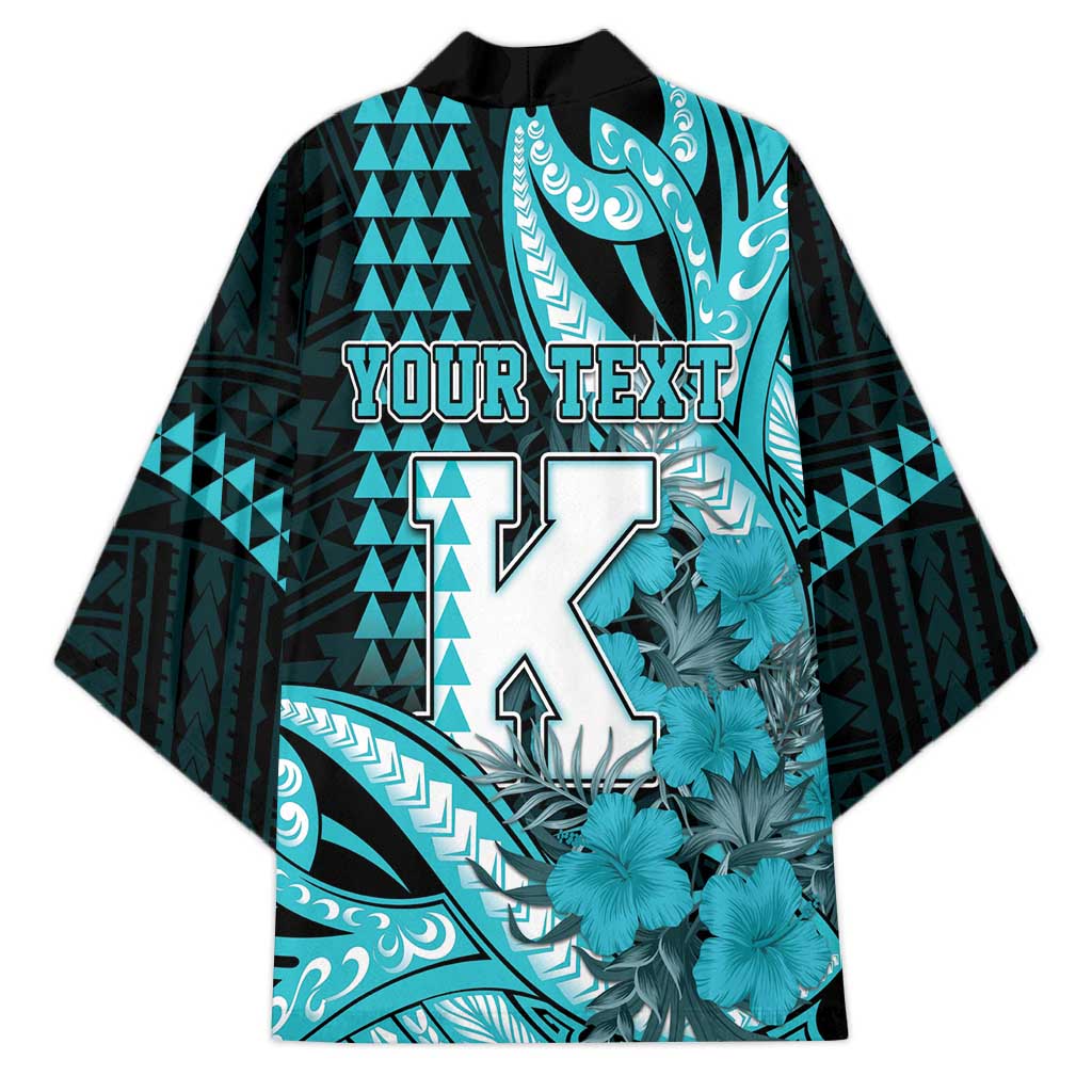 Personalised Hawaii Kapolei High School Kimono Tribal Tattoo With Hibiscus Flowers LT05 - Polynesian Pride