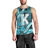 Personalised Hawaii Kapolei High School Men Tank Top Tribal Tattoo With Hibiscus Flowers LT05 - Polynesian Pride