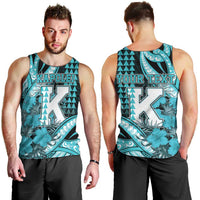 Personalised Hawaii Kapolei High School Men Tank Top Tribal Tattoo With Hibiscus Flowers LT05 - Polynesian Pride