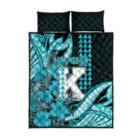 Hawaii Kapolei High School Quilt Bed Set Tribal Tattoo With Hibiscus Flowers LT05 - Polynesian Pride