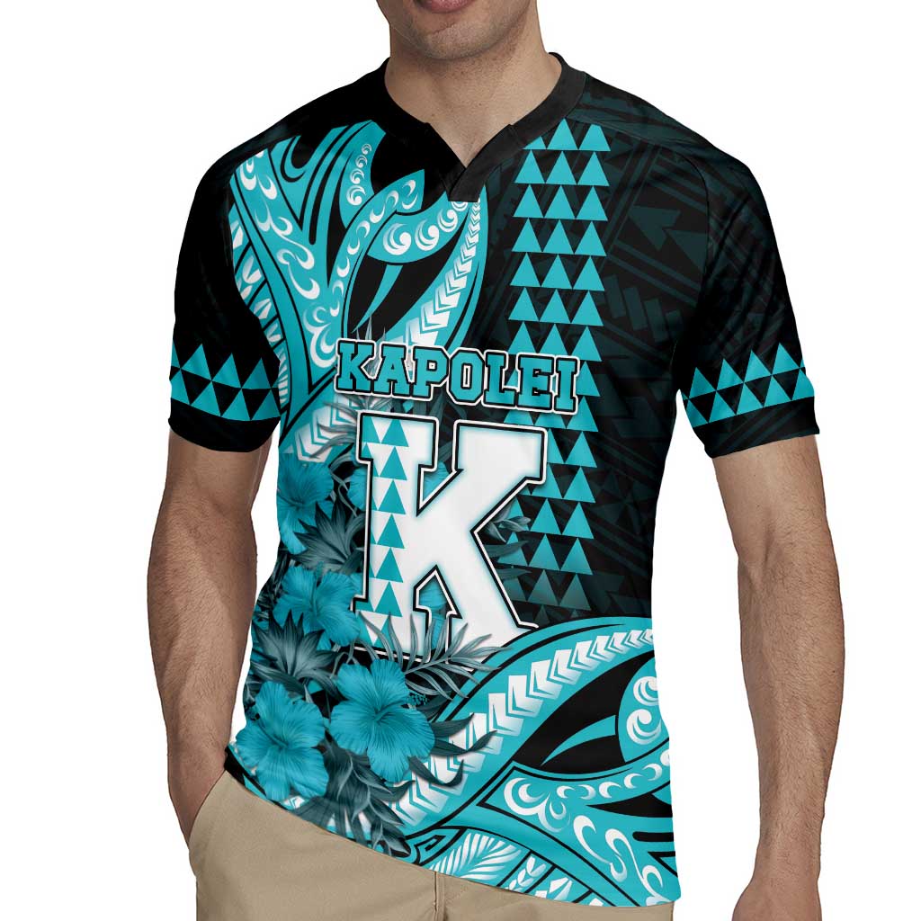 Personalised Hawaii Kapolei High School Rugby Jersey Tribal Tattoo With Hibiscus Flowers LT05 - Polynesian Pride