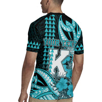 Personalised Hawaii Kapolei High School Rugby Jersey Tribal Tattoo With Hibiscus Flowers LT05 - Polynesian Pride
