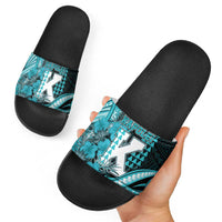 Hawaii Kapolei High School Slide Sandals Tribal Tattoo With Hibiscus Flowers LT05 - Polynesian Pride