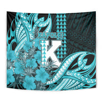 Hawaii Kapolei High School Tapestry Tribal Tattoo With Hibiscus Flowers LT05 - Polynesian Pride