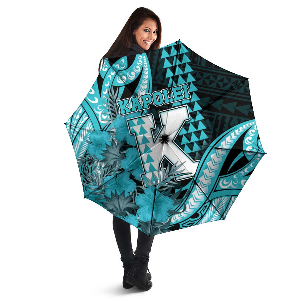Hawaii Kapolei High School Umbrella Tribal Tattoo With Hibiscus Flowers LT05 - Polynesian Pride