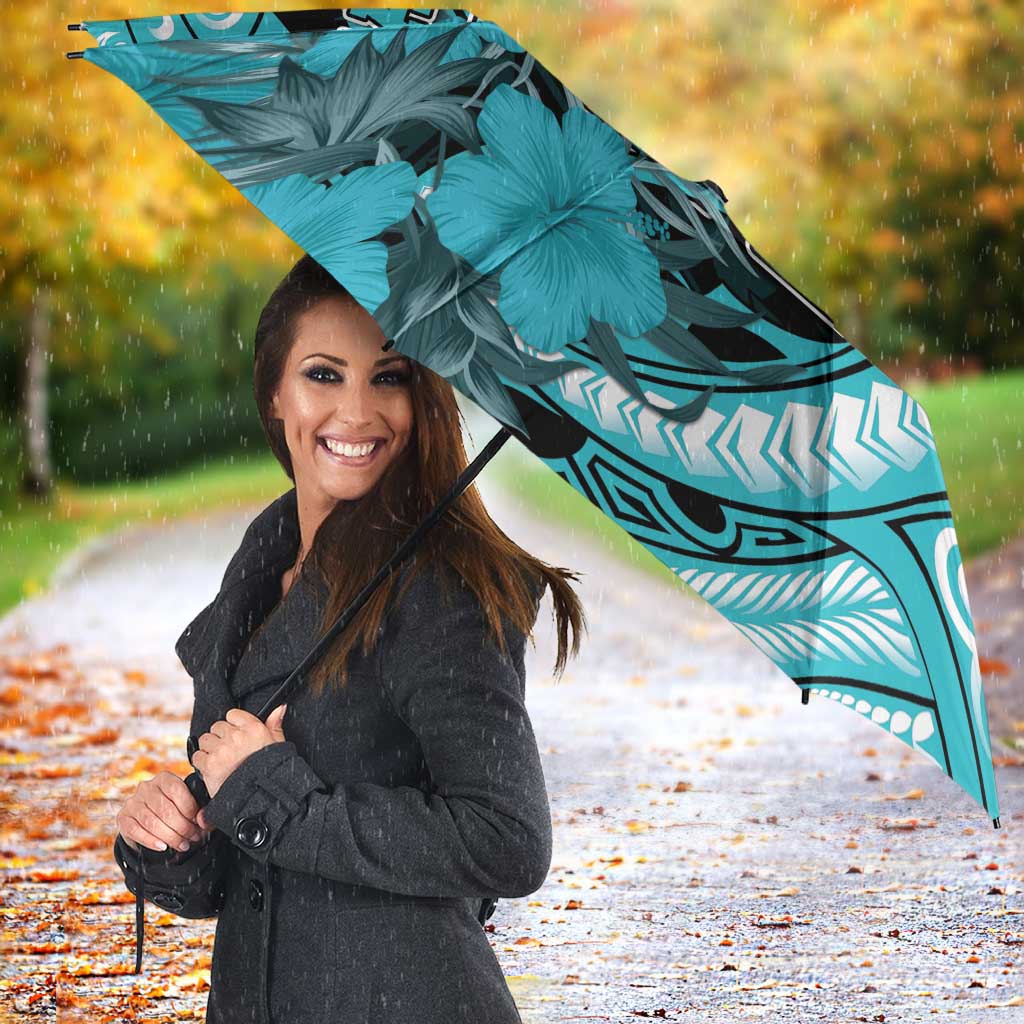 Hawaii Kapolei High School Umbrella Tribal Tattoo With Hibiscus Flowers LT05 - Polynesian Pride