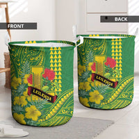 Hawaii Leilehua High School Laundry Basket Tribal Tattoo With Hibiscus Flowers LT05 - Polynesian Pride