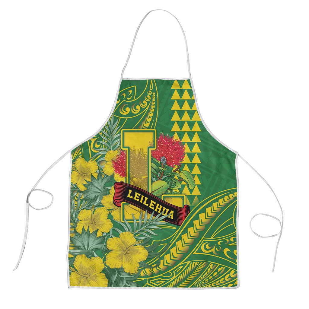 Hawaii Leilehua High School Apron Tribal Tattoo With Hibiscus Flowers
