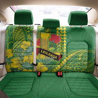Hawaii Leilehua High School Back Car Seat Cover Tribal Tattoo With Hibiscus Flowers