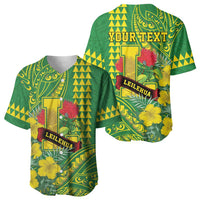 Personalised Hawaii Leilehua High School Baseball Jersey Tribal Tattoo With Hibiscus Flowers LT05 - Polynesian Pride