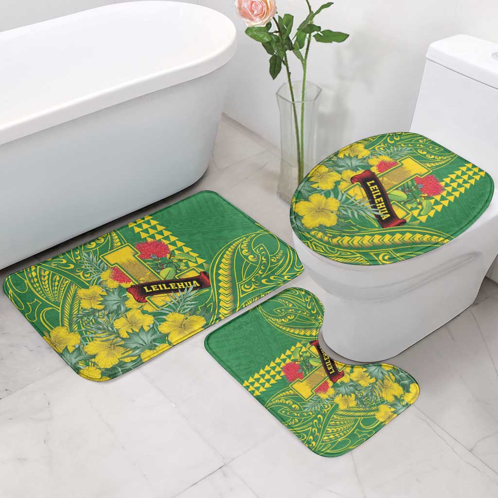 Hawaii Leilehua High School Bathroom Set Tribal Tattoo With Hibiscus Flowers LT05 - Polynesian Pride