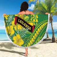 Hawaii Leilehua High School Beach Blanket Tribal Tattoo With Hibiscus Flowers LT05 - Polynesian Pride