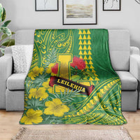 Hawaii Leilehua High School Blanket Tribal Tattoo With Hibiscus Flowers LT05 - Polynesian Pride