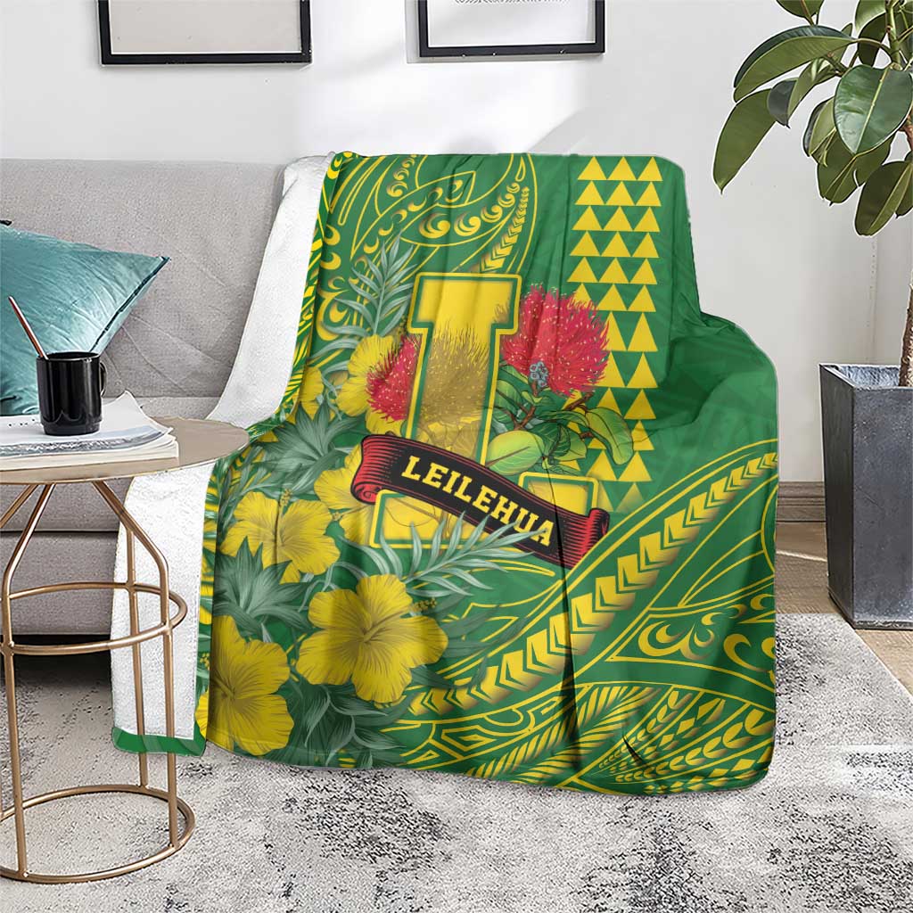 Hawaii Leilehua High School Blanket Tribal Tattoo With Hibiscus Flowers LT05 - Polynesian Pride