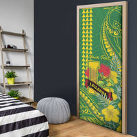 Personalised Hawaii Leilehua High School Door Cover Tribal Tattoo With Hibiscus Flowers