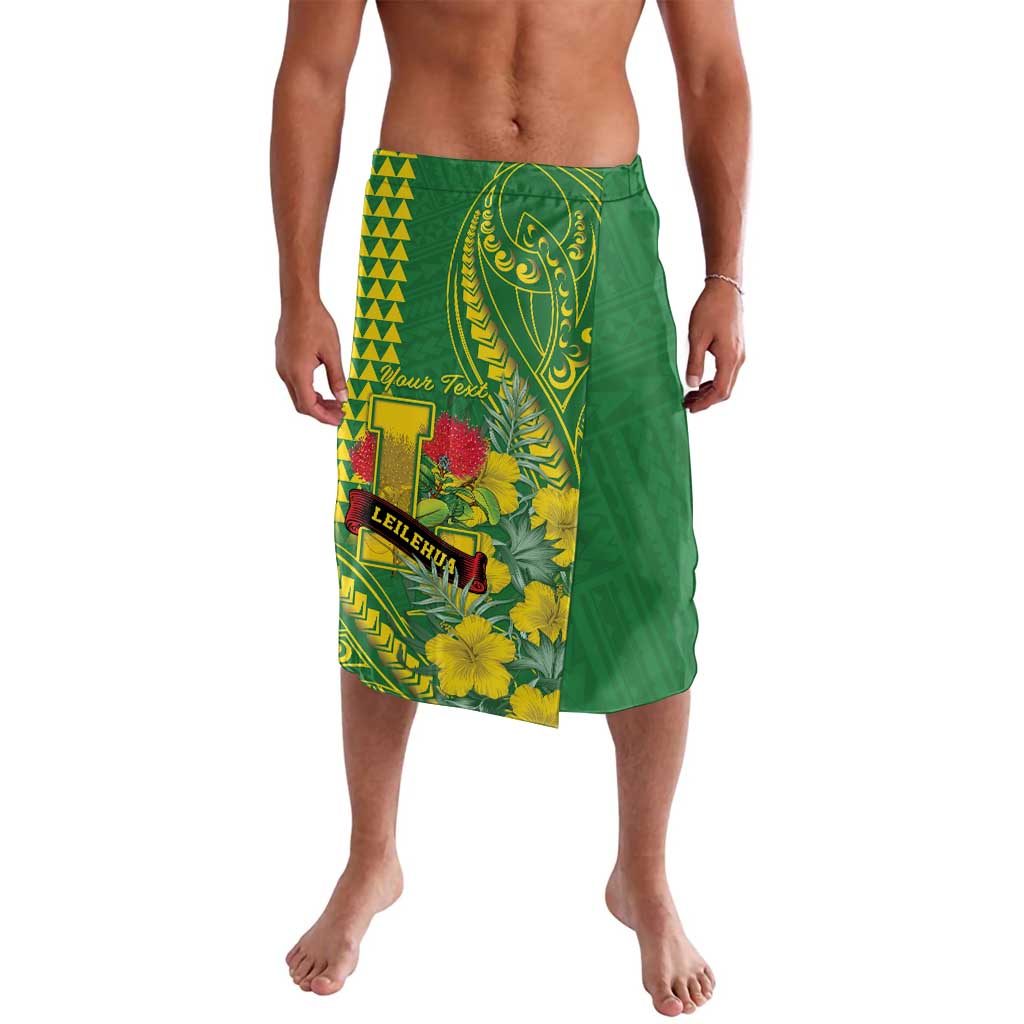 Personalised Hawaii Leilehua High School Lavalava Tribal Tattoo With Hibiscus Flowers LT05 Green - Polynesian Pride