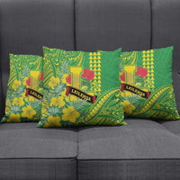 Hawaii Leilehua High School Pillow Cover Tribal Tattoo With Hibiscus Flowers LT05 - Polynesian Pride