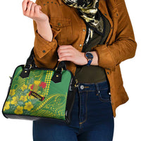 Hawaii Leilehua High School Shoulder Handbag Tribal Tattoo With Hibiscus Flowers LT05 - Polynesian Pride