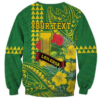 Personalised Hawaii Leilehua High School Sweatshirt Tribal Tattoo With Hibiscus Flowers