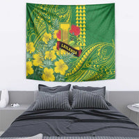 Hawaii Leilehua High School Tapestry Tribal Tattoo With Hibiscus Flowers LT05 - Polynesian Pride