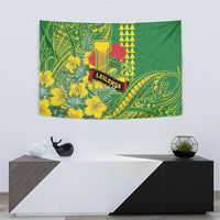 Hawaii Leilehua High School Tapestry Tribal Tattoo With Hibiscus Flowers LT05 - Polynesian Pride