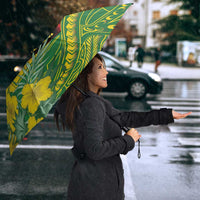Hawaii Leilehua High School Umbrella Tribal Tattoo With Hibiscus Flowers LT05 - Polynesian Pride