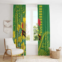 Hawaii Leilehua High School Window Curtain Tribal Tattoo With Hibiscus Flowers LT05 - Polynesian Pride