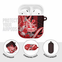 Hawaii Kalani High School AirPods Case Tribal Tattoo With Hibiscus Flowers LT05 - Polynesian Pride