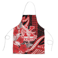 Hawaii Kalani High School Apron Tribal Tattoo With Hibiscus Flowers