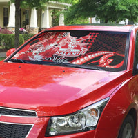 Hawaii Kalani High School Auto Sun Shade Tribal Tattoo With Hibiscus Flowers LT05 - Polynesian Pride