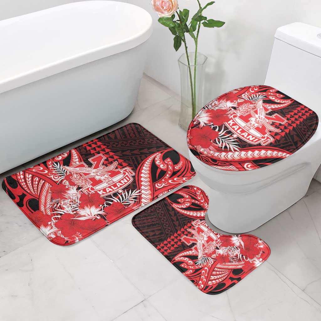 Hawaii Kalani High School Bathroom Set Tribal Tattoo With Hibiscus Flowers LT05 - Polynesian Pride