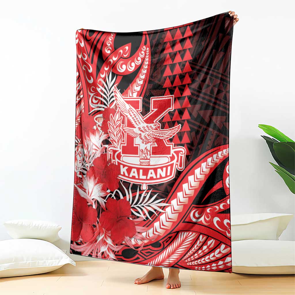 Hawaii Kalani High School Blanket Tribal Tattoo With Hibiscus Flowers LT05 - Polynesian Pride
