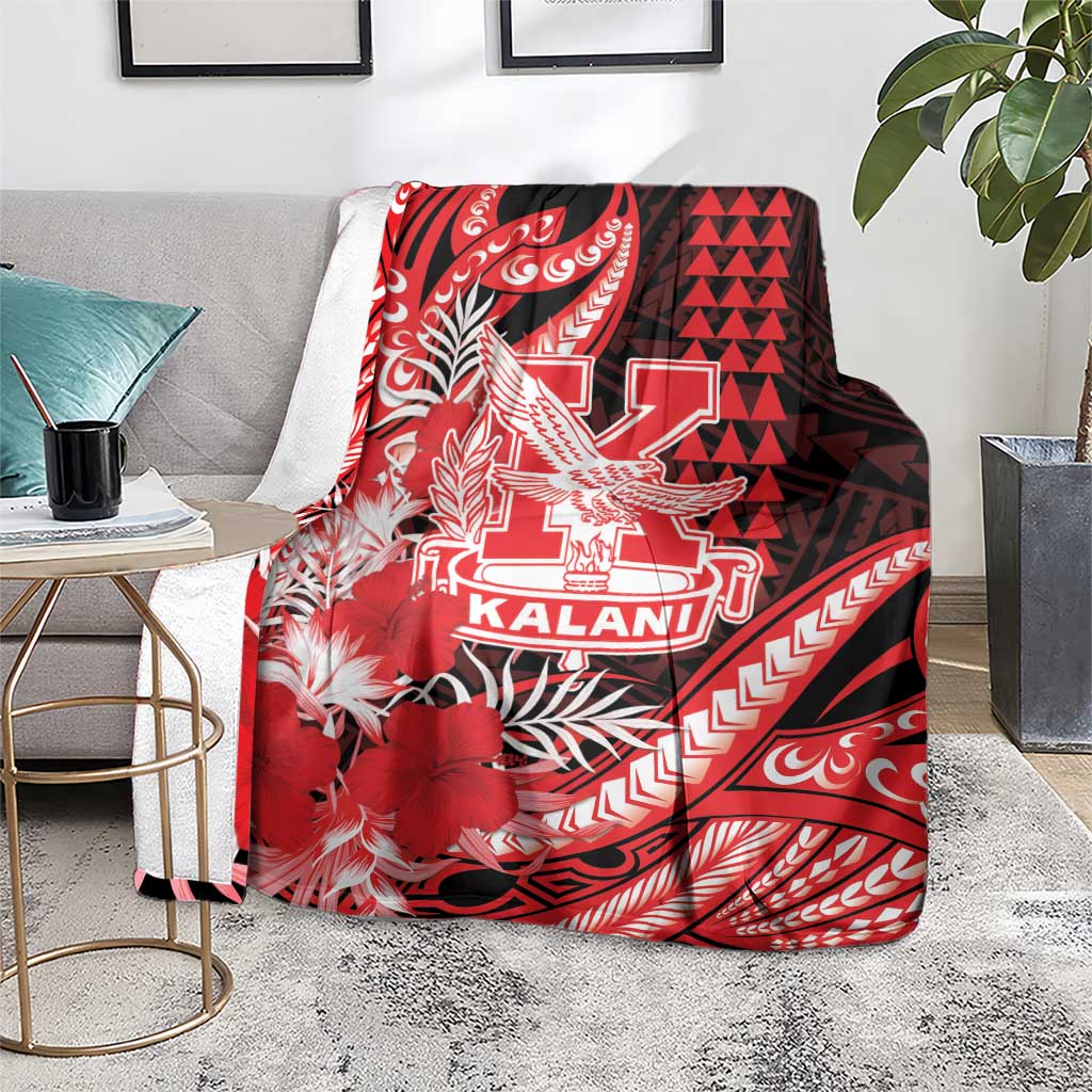 Hawaii Kalani High School Blanket Tribal Tattoo With Hibiscus Flowers LT05 - Polynesian Pride