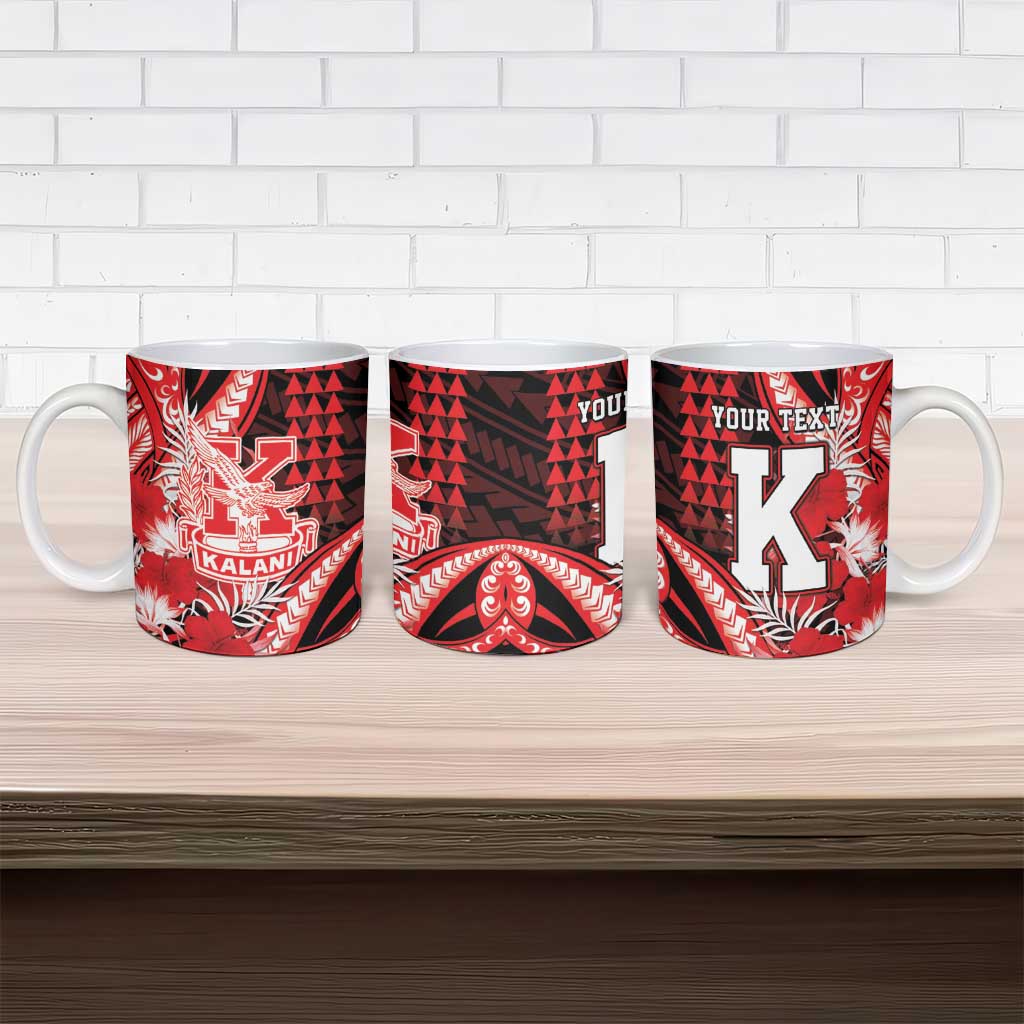 Personalised Hawaii Kalani High School Ceramic Mug Tribal Tattoo With Hibiscus Flowers LT05 - Polynesian Pride