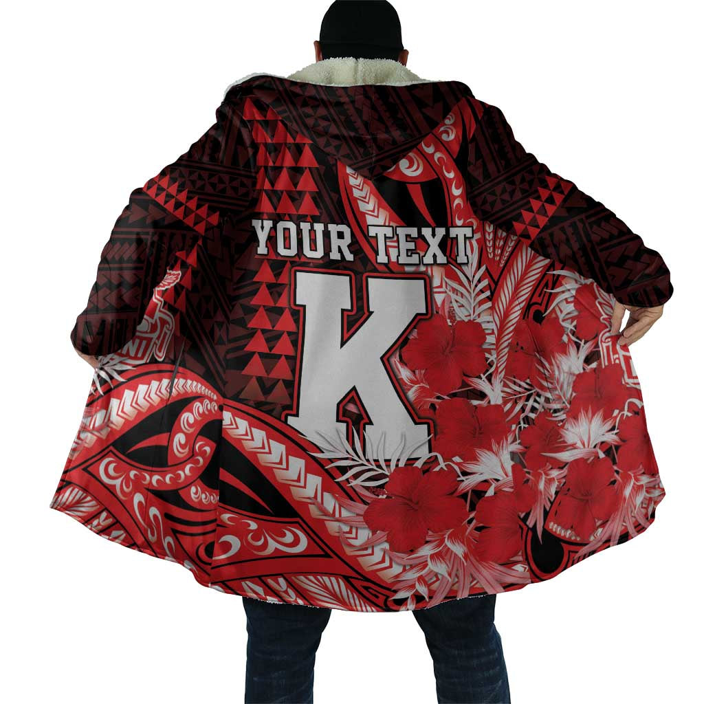 Personalised Hawaii Kalani High School Cloak Tribal Tattoo With Hibiscus Flowers LT05 - Polynesian Pride