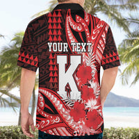 Personalised Hawaii Kalani High School Hawaiian Shirt Tribal Tattoo With Hibiscus Flowers