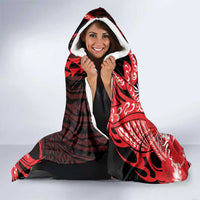 Hawaii Kalani High School Hooded Blanket Tribal Tattoo With Hibiscus Flowers LT05 - Polynesian Pride