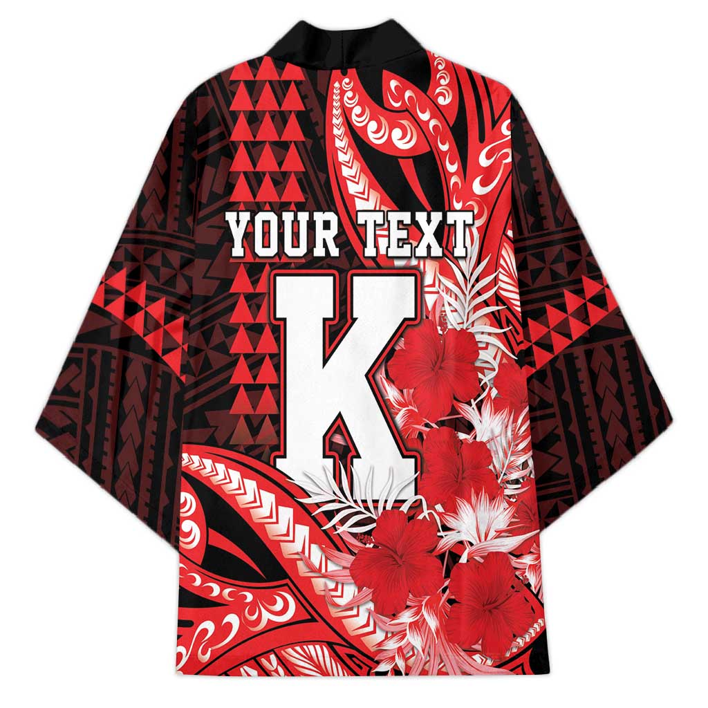 Personalised Hawaii Kalani High School Kimono Tribal Tattoo With Hibiscus Flowers LT05 - Polynesian Pride