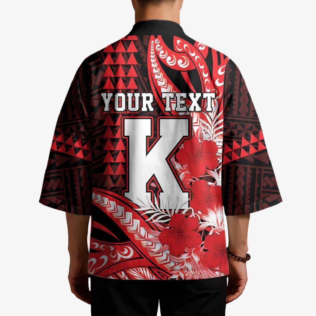 Personalised Hawaii Kalani High School Kimono Tribal Tattoo With Hibiscus Flowers LT05 - Polynesian Pride