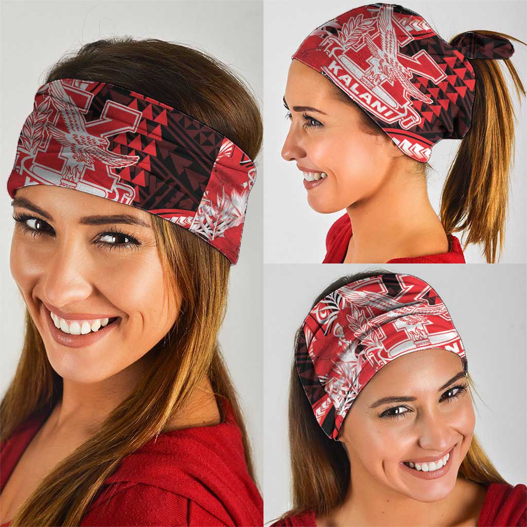 Hawaii Kalani High School Neck Gaiter Tribal Tattoo With Hibiscus Flowers LT05 - Polynesian Pride