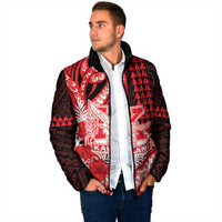 Personalised Hawaii Kalani High School Padded Jacket Tribal Tattoo With Hibiscus Flowers LT05 - Polynesian Pride