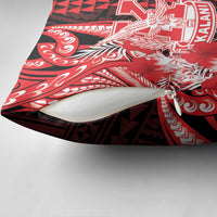 Hawaii Kalani High School Pillow Cover Tribal Tattoo With Hibiscus Flowers LT05 - Polynesian Pride
