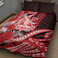 Hawaii Kalani High School Quilt Bed Set Tribal Tattoo With Hibiscus Flowers LT05 - Polynesian Pride