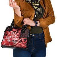Hawaii Kalani High School Shoulder Handbag Tribal Tattoo With Hibiscus Flowers LT05 - Polynesian Pride