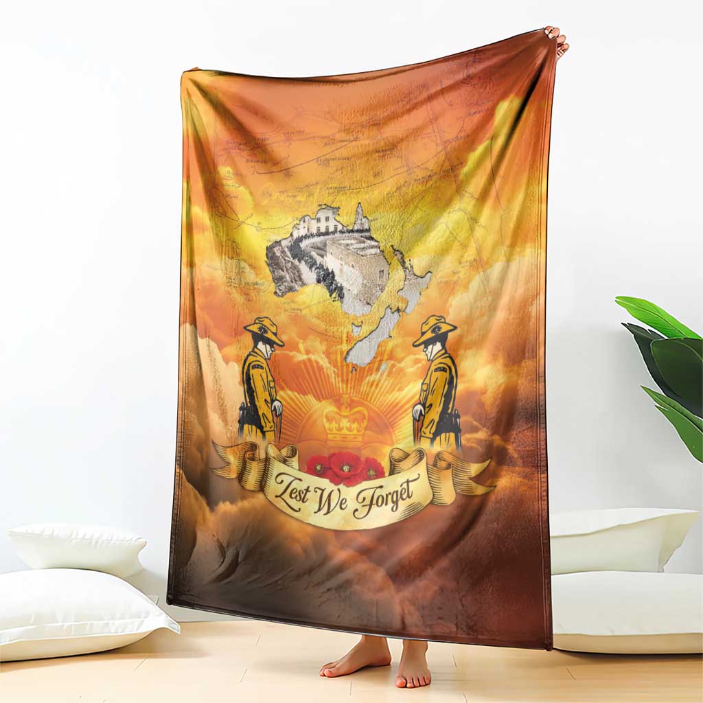 New Zealand And Australia ANZAC Day Blanket Sinai Palestine Campaign Lest We Forget LT05 - Polynesian Pride