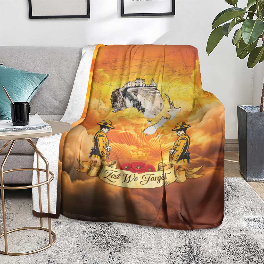 New Zealand And Australia ANZAC Day Blanket Sinai Palestine Campaign Lest We Forget LT05 - Polynesian Pride