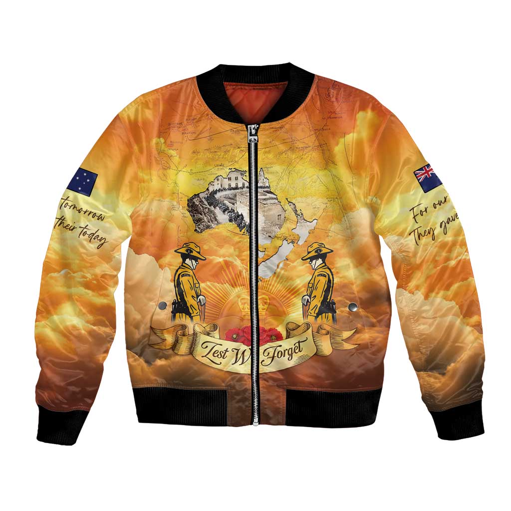 New Zealand And Australia ANZAC Day Bomber Jacket Sinai Palestine Campaign Lest We Forget