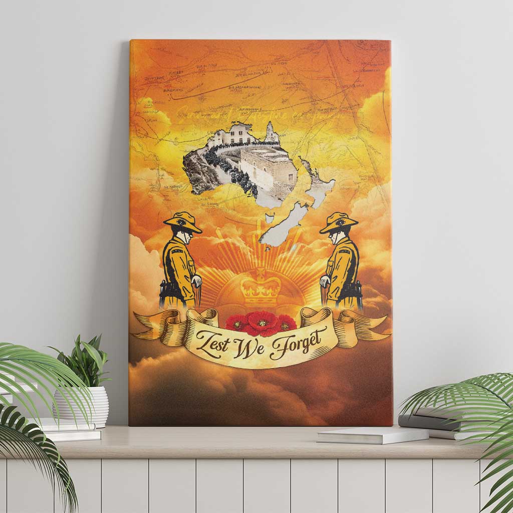 New Zealand And Australia ANZAC Day Canvas Wall Art Sinai Palestine Campaign Lest We Forget LT05 - Polynesian Pride